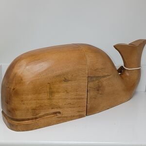 Wooden Whale Sculpture
